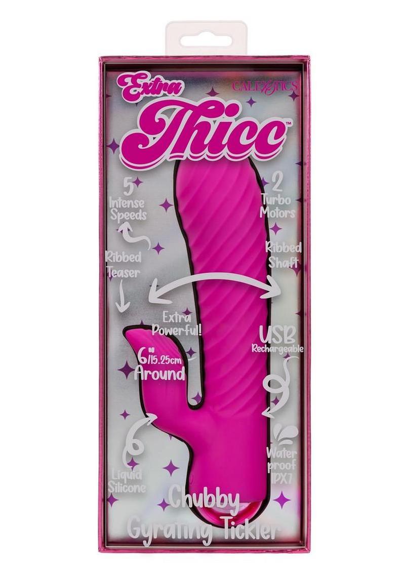 Extra Thicc Chubby Gyrating Tickler – Rechargeable Silicone Dual Motor Vibrator