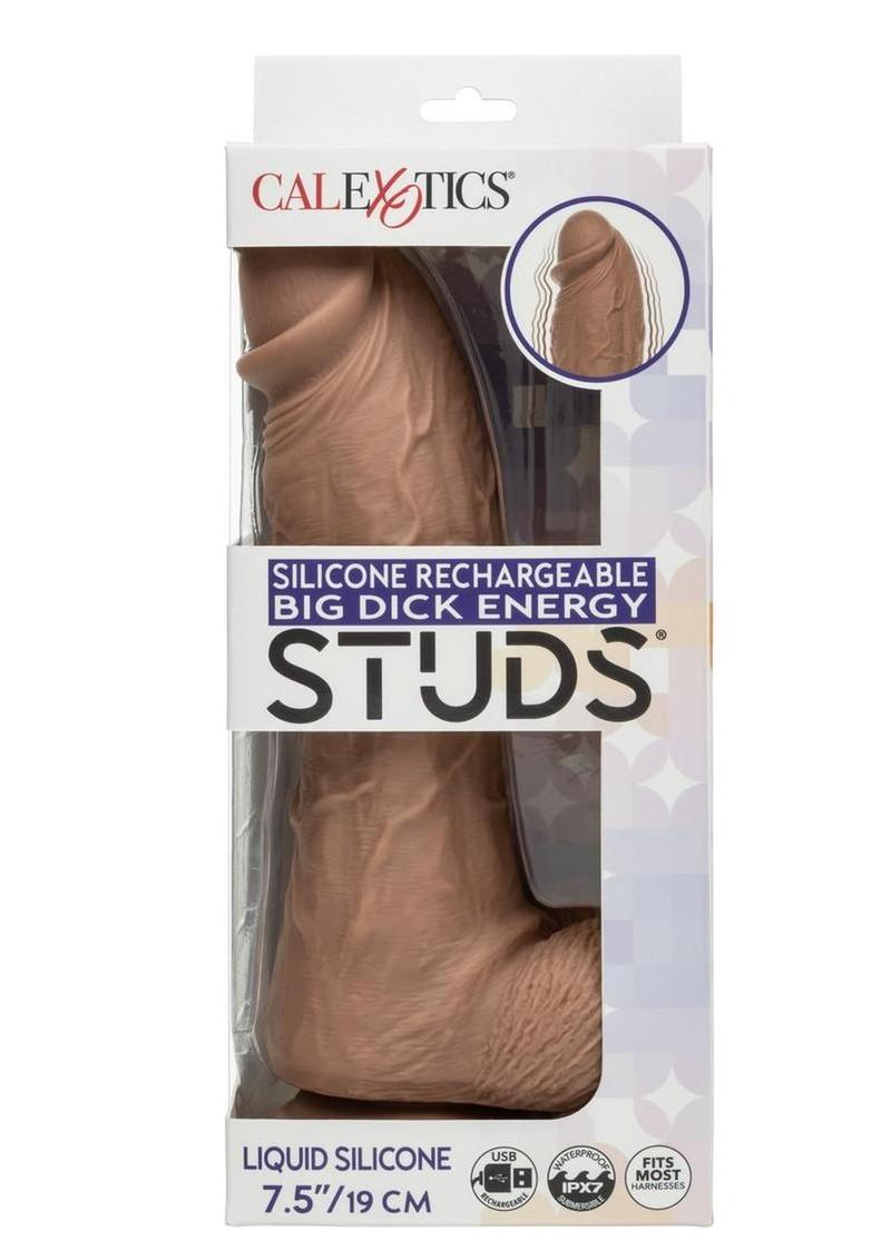Silicone Stud Big Dick Energy Vibrating Dildo – Rechargeable Suction Cup
