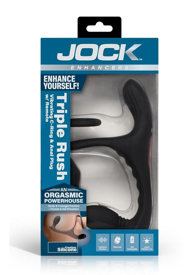 Jock Triple Rush Vibrating C-Ring Plug