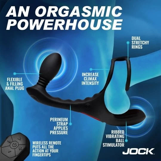 Jock Triple Rush Vibrating C-Ring Plug