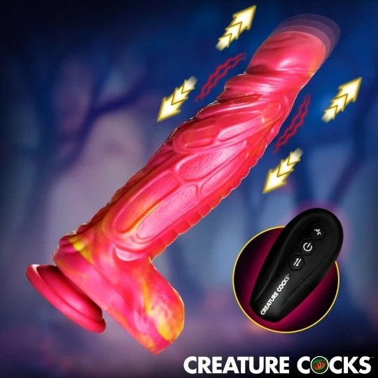 Creature Cocks Vespid Thrusting & Vibrating Silicone Dildo with Remote