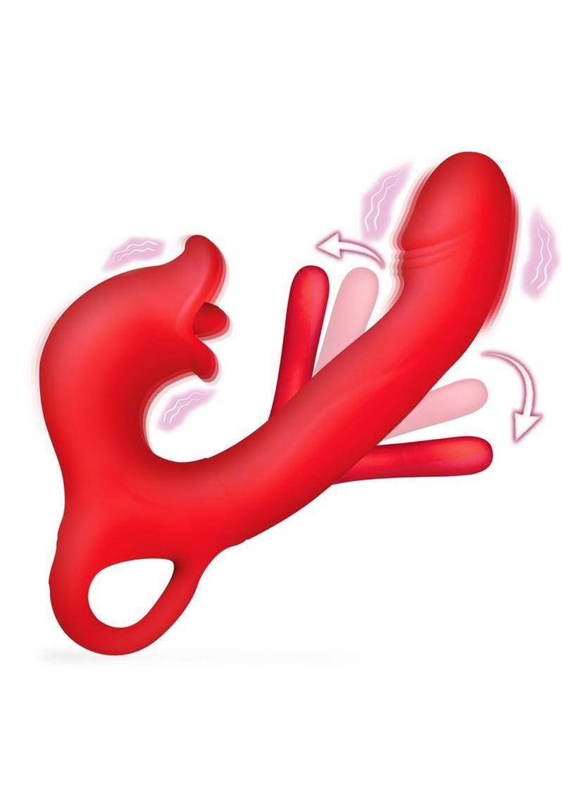 Flickers Kissing & Flicking Silicone Vibrator