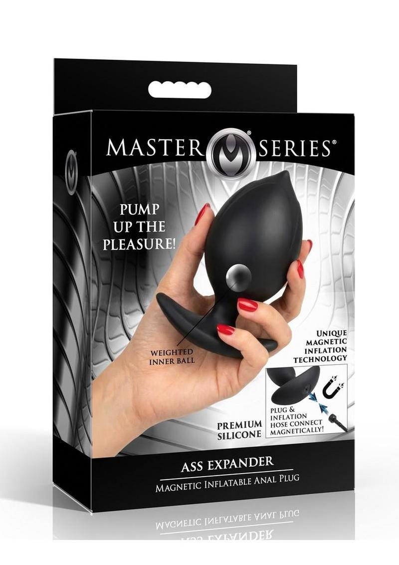 Master Series Ass Expander Magnetic Inflatable Silicone Anal Plug
