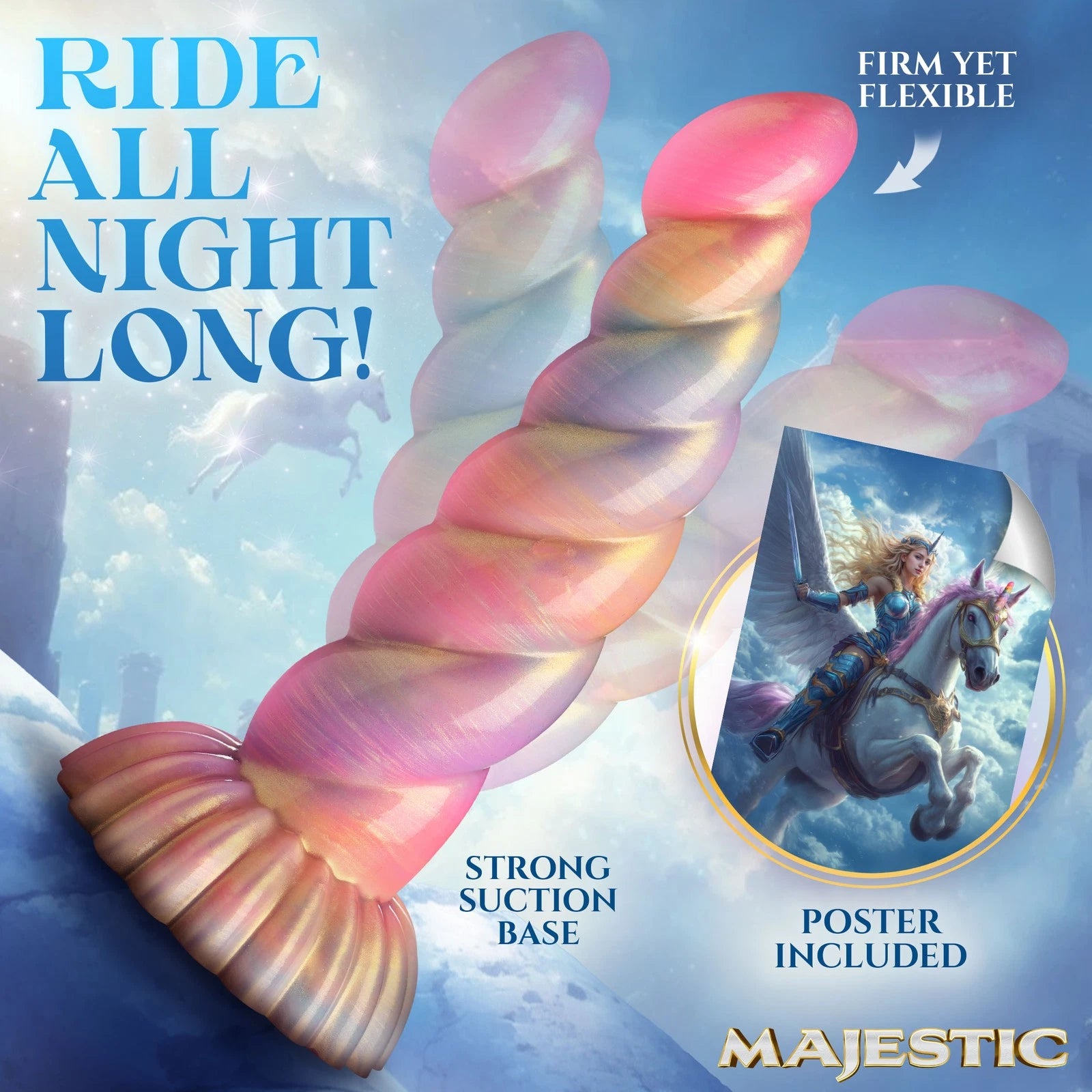 Creature Cocks Aurora Unicorn Silicone Dildo