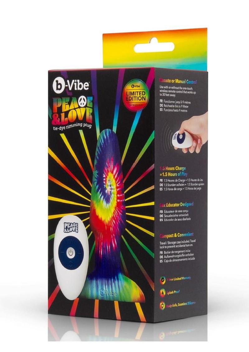 B-Vibe Peace & Love Tie-Dye Rimming Plug