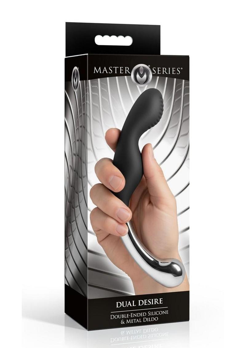 Master Series Dual Desire Silicone Metal Dildo