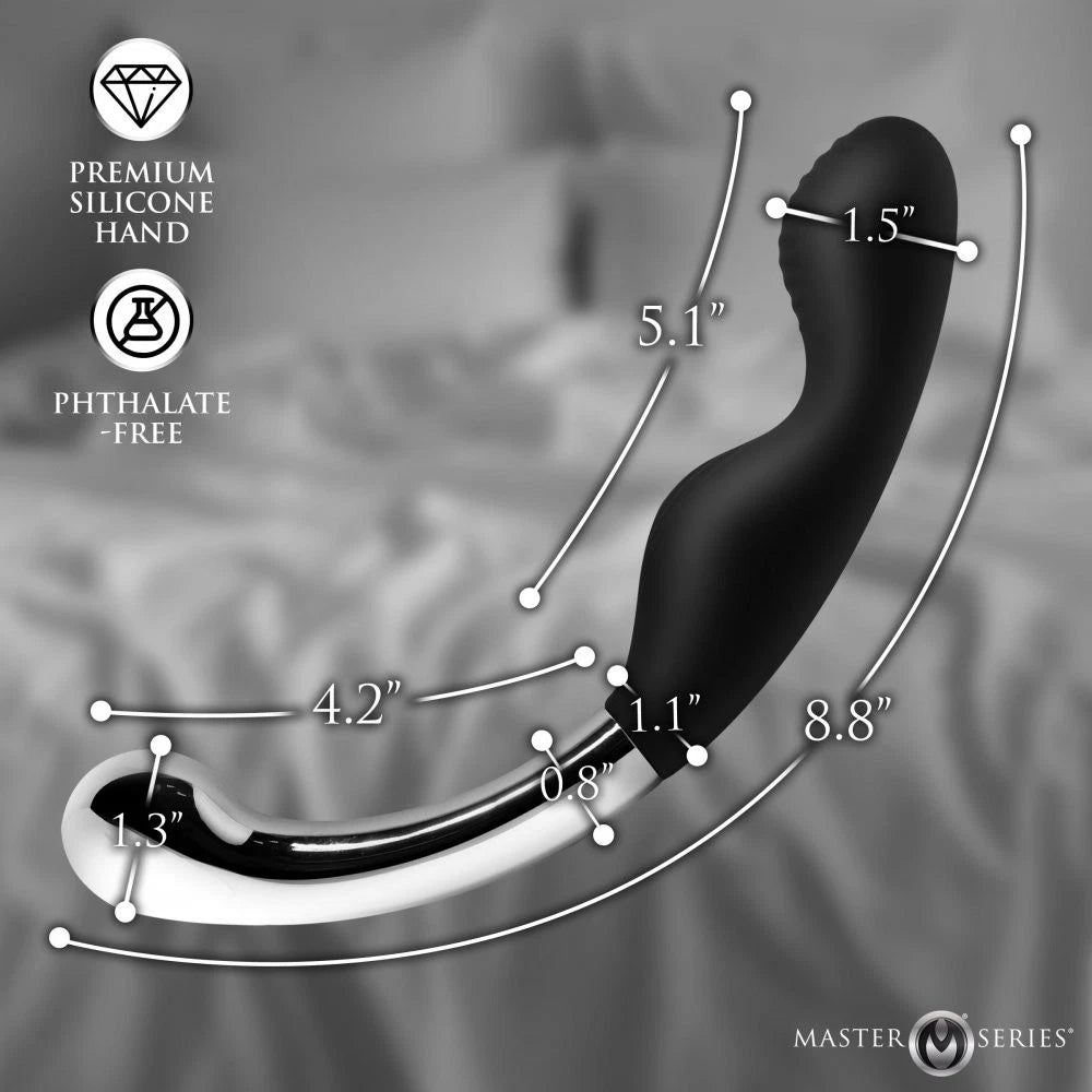 Master Series Dual Desire Silicone Metal Dildo
