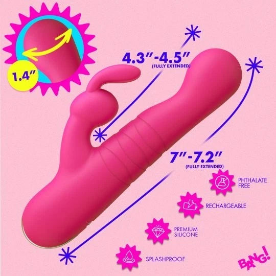 Bang! Thrusting Silicone Rabbit Vibrator
