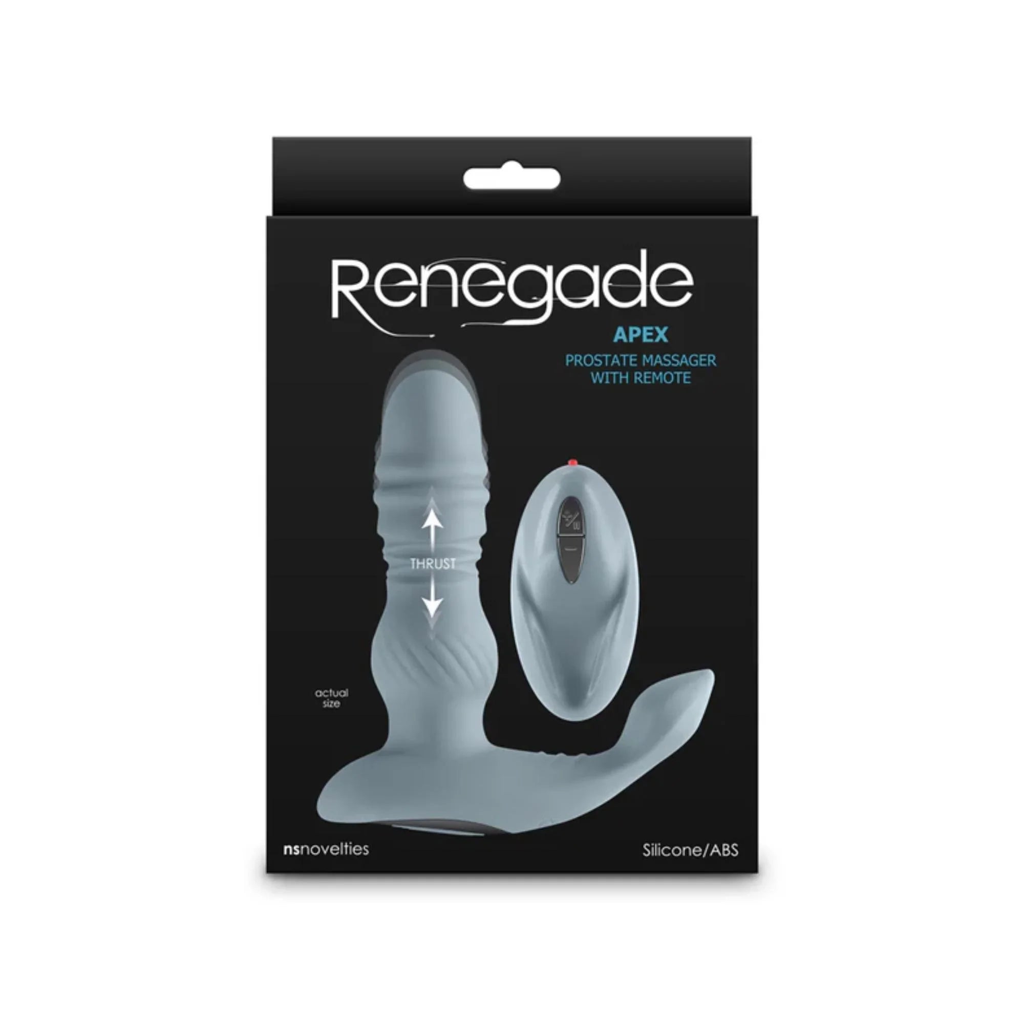Renegade Apex Rechargeable Silicone Prostate Massager with Remote Control
