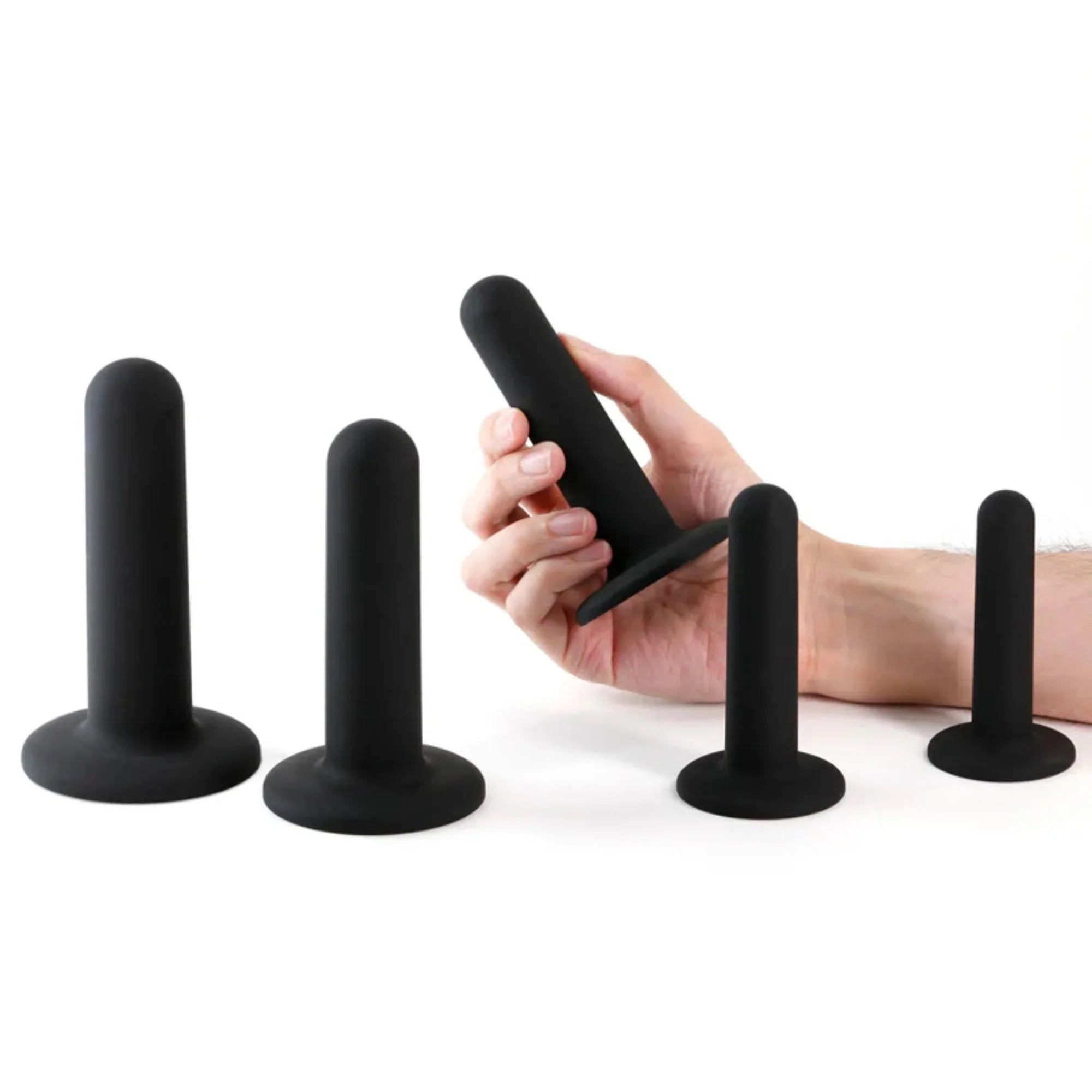 Renegade Dilator Kit Silicone Anal Plugs with Suction Cups (5 Piece)