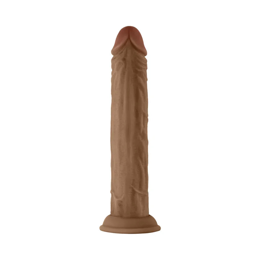 Shaft Model J: 9.5 in. Dual Density Silicone Dildo