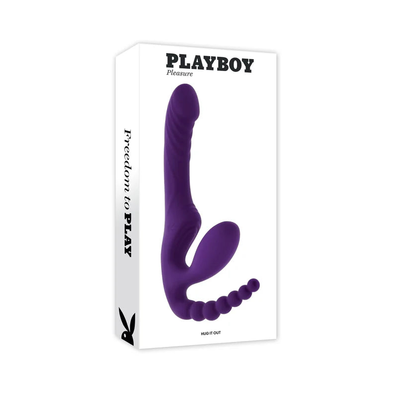 Playboy Hug It Out Inflatable Triple Stimulator – Rechargeable Remote Control