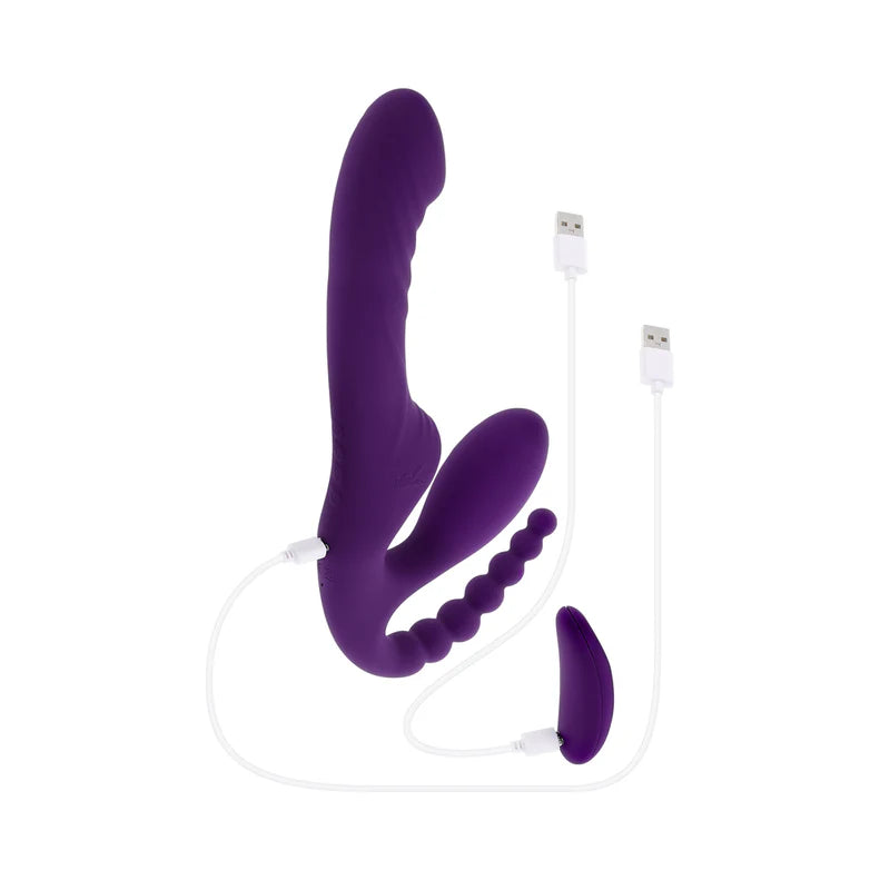 Playboy Hug It Out Inflatable Triple Stimulator – Rechargeable Remote Control