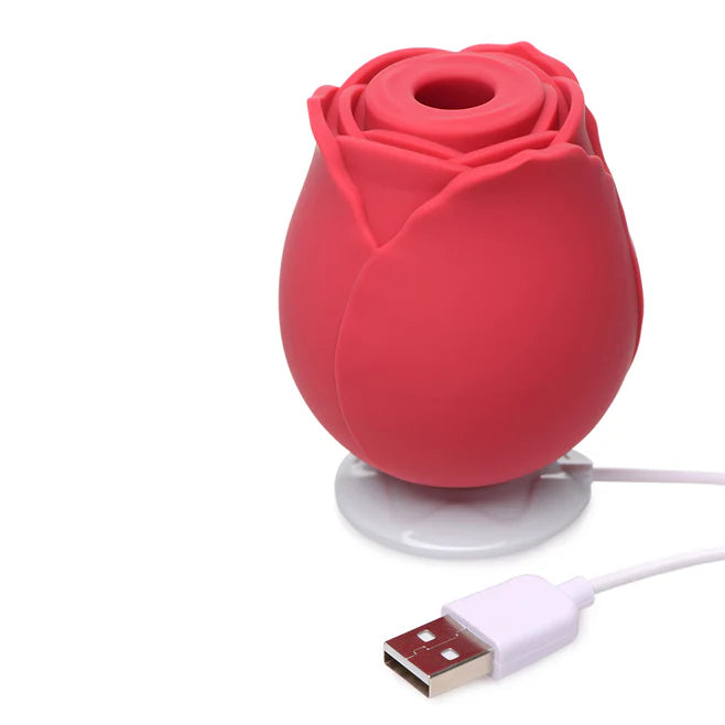 Inmi Bloomgasm Wild Rose 10X Silicone Rechargeable Clit Stimulator with Suction