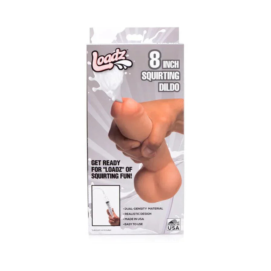 Loadz Dual Density Squirting Dildo - 8in