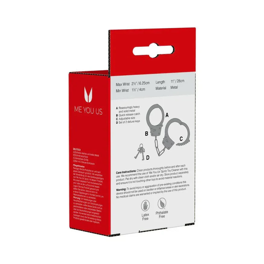 ME YOU US Heavy Metal Handcuffs -
