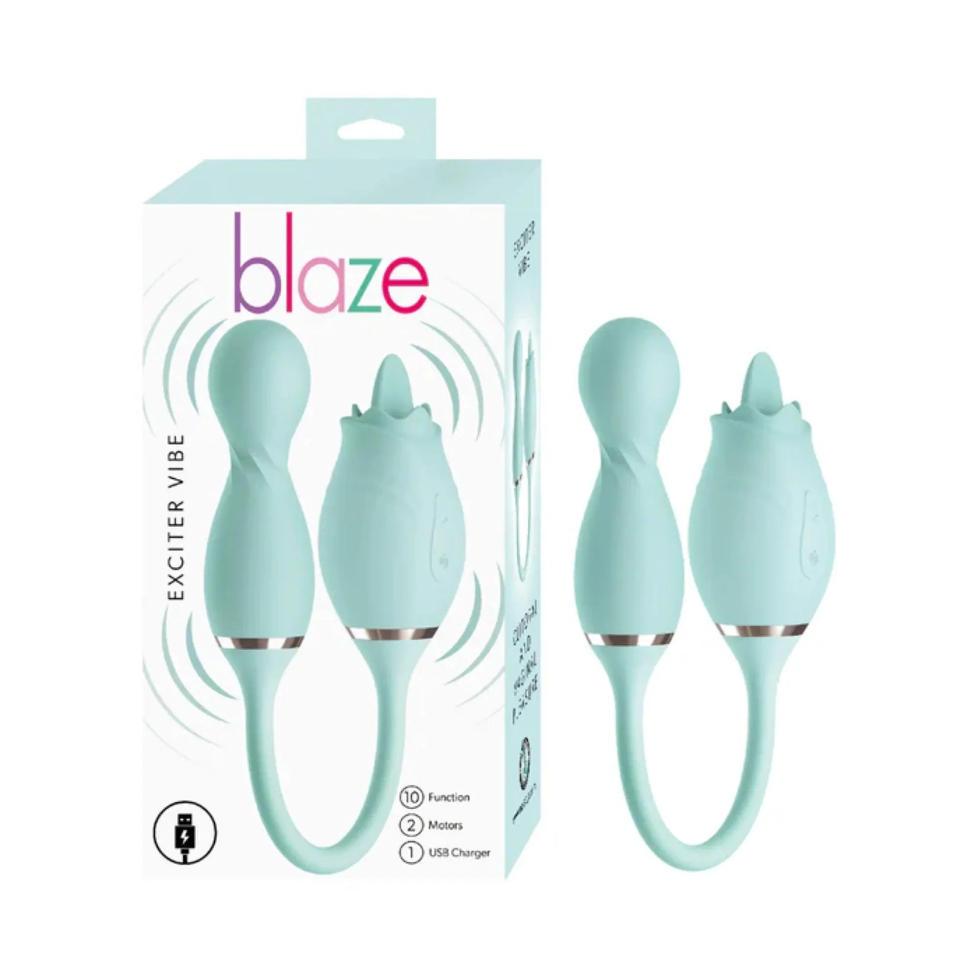 Blaze Exciter Rechargeable Silicone Dual Stimulating Vibrator