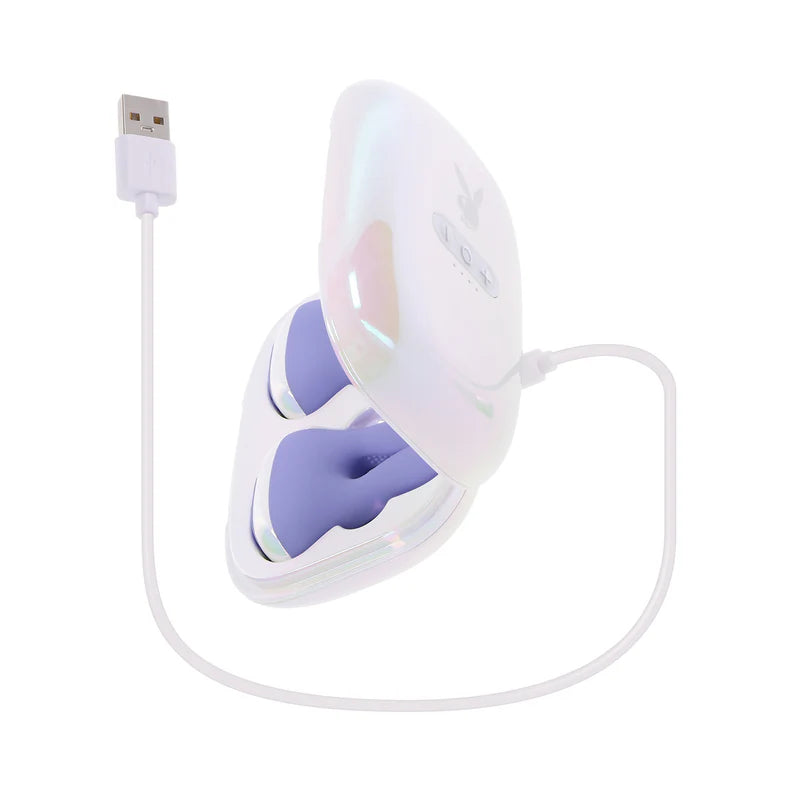 Playboy In A Pinch Vibrating Nipple Clamps – Rechargeable Remote Set