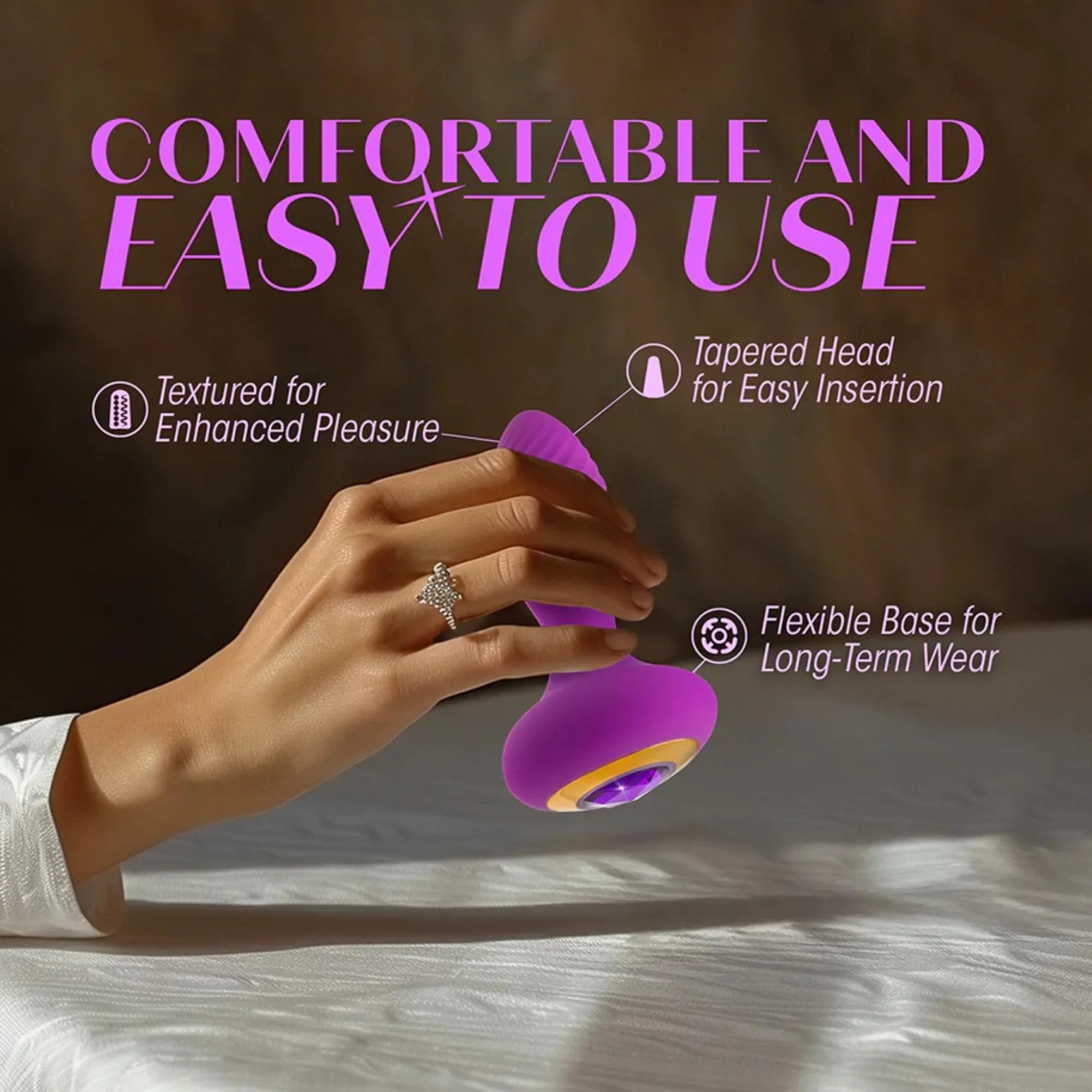 Oh My Gem Charm Rechargeable Silicone Anal Plug