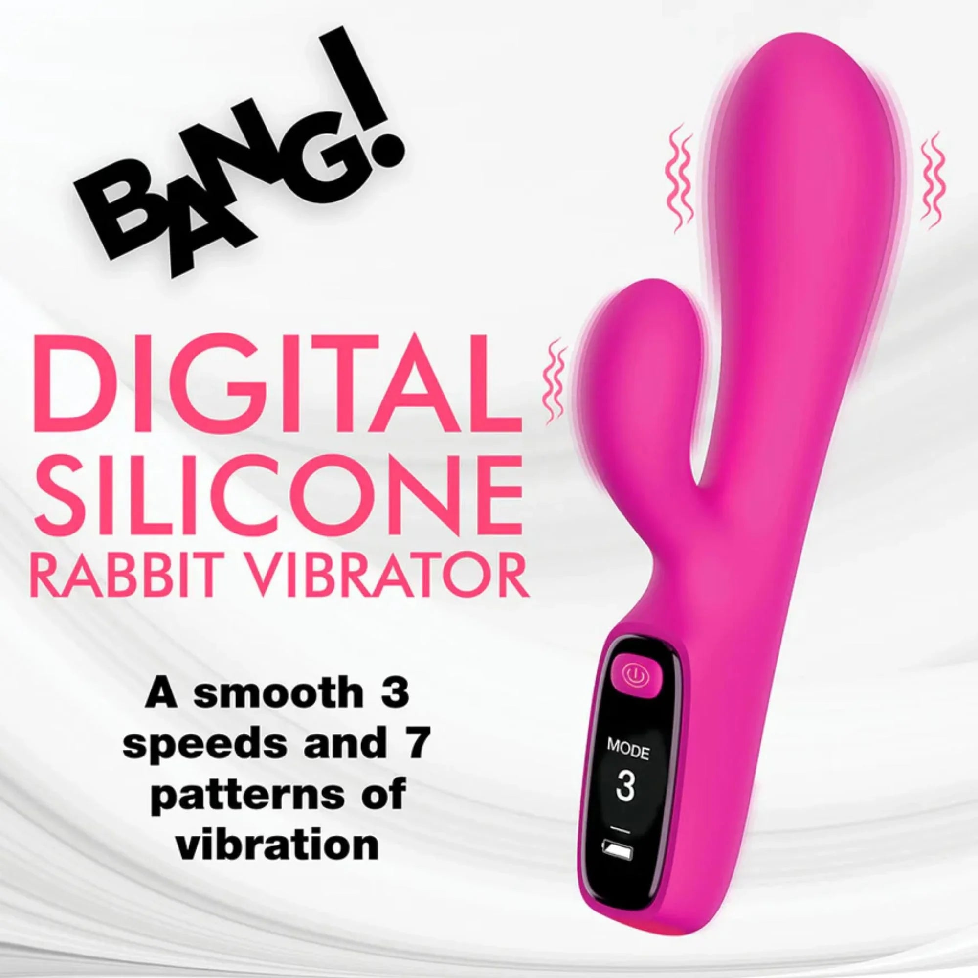 Bang! Digital Rechargeable Silicone Rabbit Vibrator