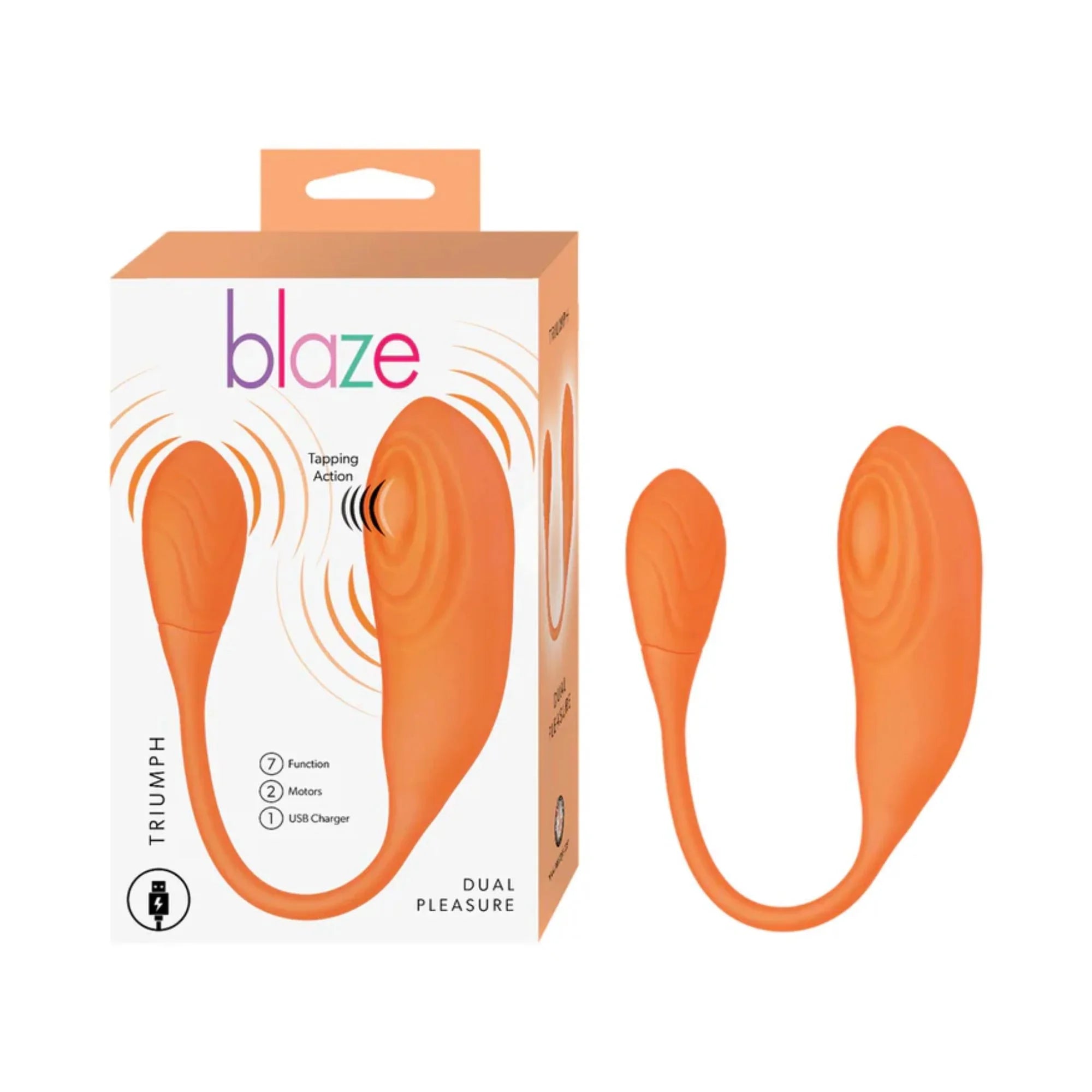 Blaze Triumph Rechargeable Silicone Dual Vibrator