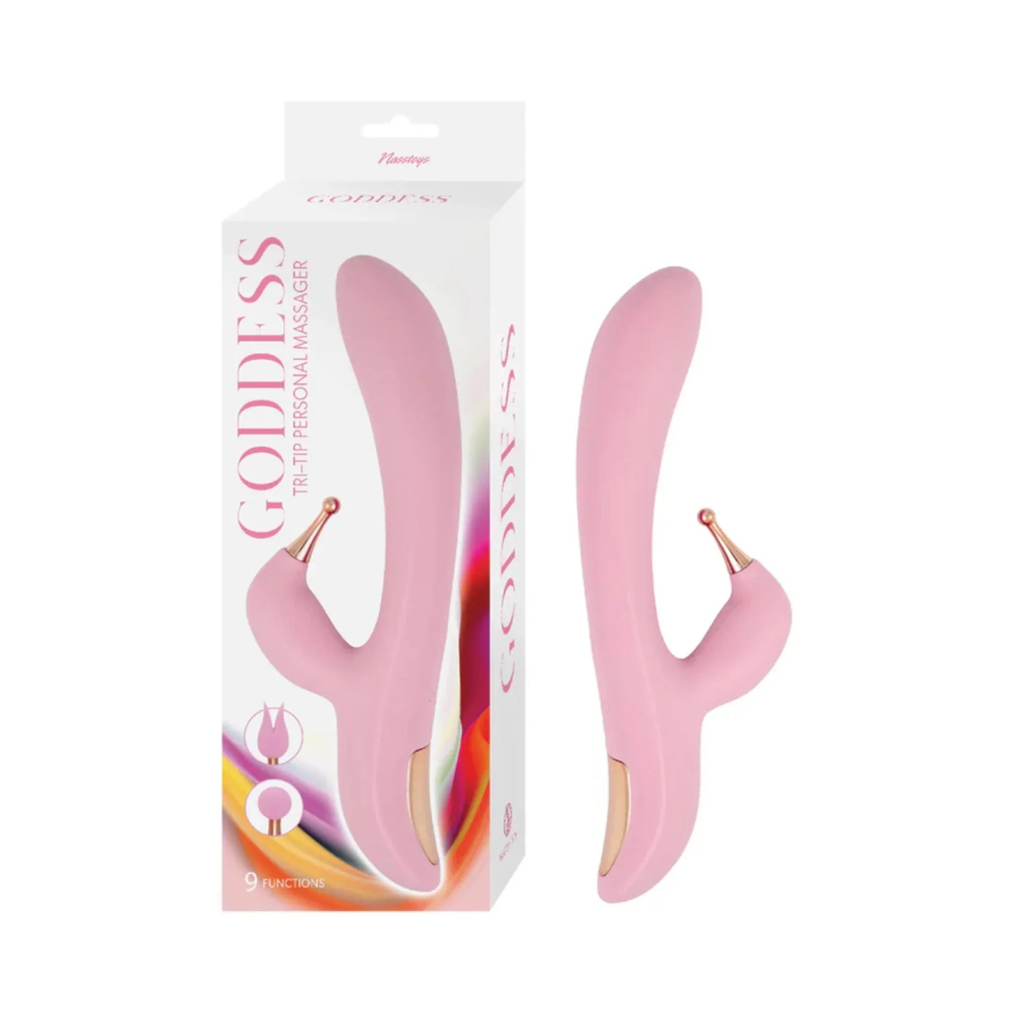 Goddess Tri-Tip Rechargeable Silicone Rabbit Vibrator