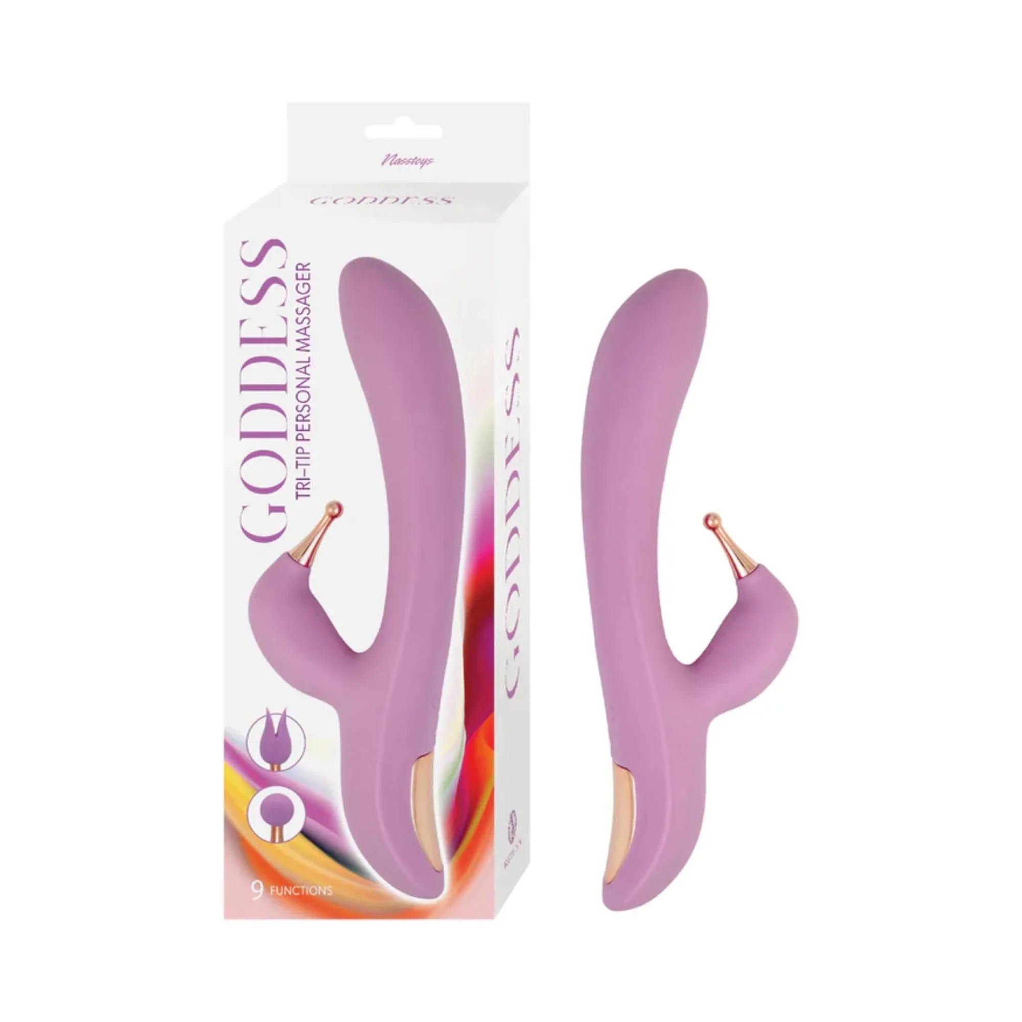 Goddess Tri-Tip Rechargeable Silicone Rabbit Vibrator