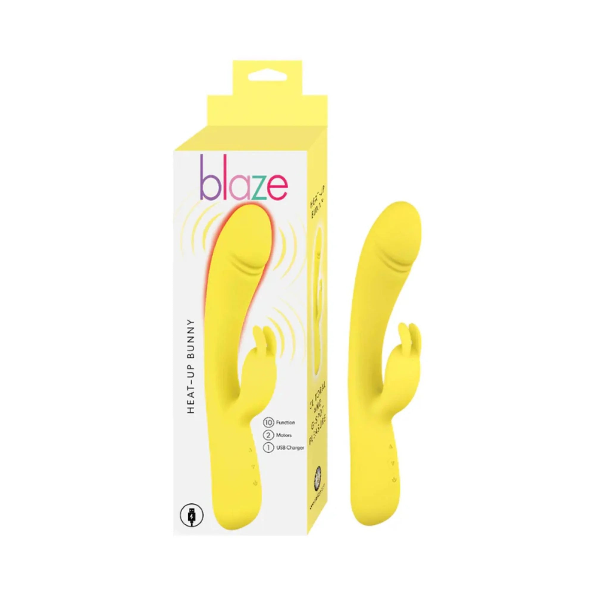 Blaze Heat Up Bunny Rechargeable Silicone Rabbit Vibrator