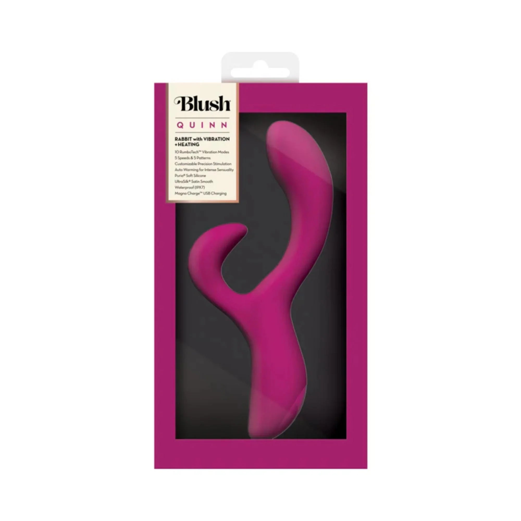 Blush Quinn Rechargeable Silicone Rabbit Vibrator