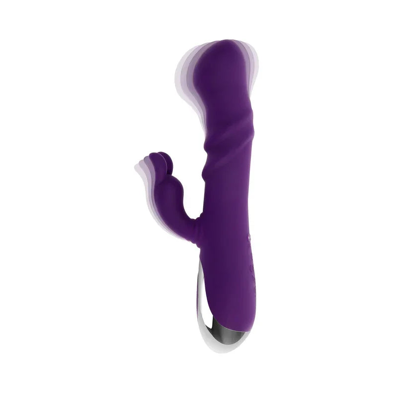 Playboy Bunny Punch Rechargeable Silicone Rabbit Vibrator with Twirly G-Spot Head