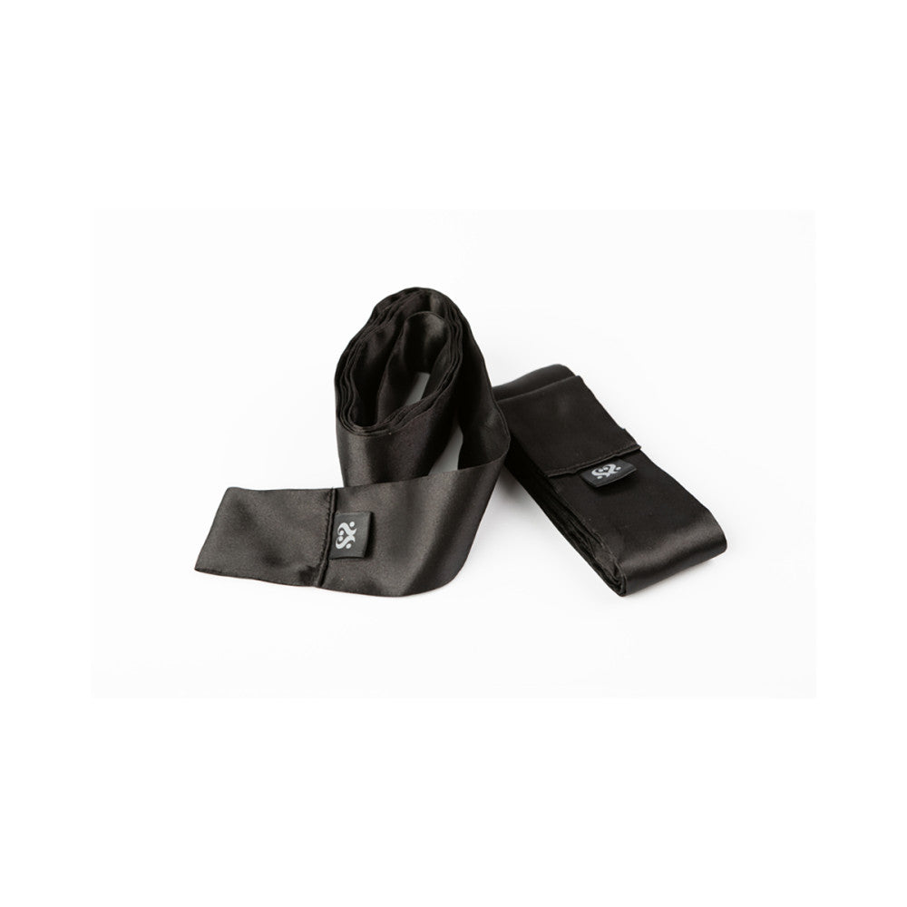 SEI MIO Nights in Tied Satin Restraints – Silk Sash Tie Set (2 Pack)