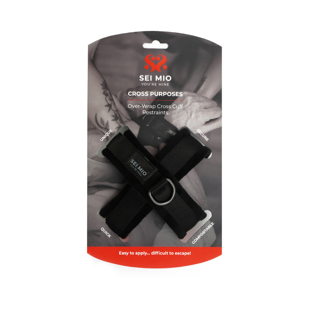 SEI MIO Cross Purposes Over-Wrap Wrist Cuffs – Adjustable Restraint Set
