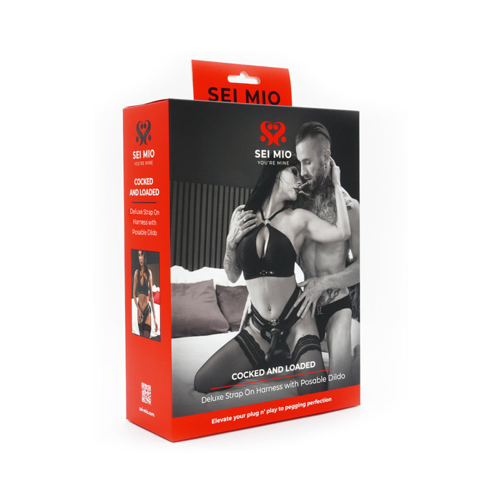 SEI MIO Cocked and Loaded Strap-On Harness Set – 6.5” Silicone Dildo Kit