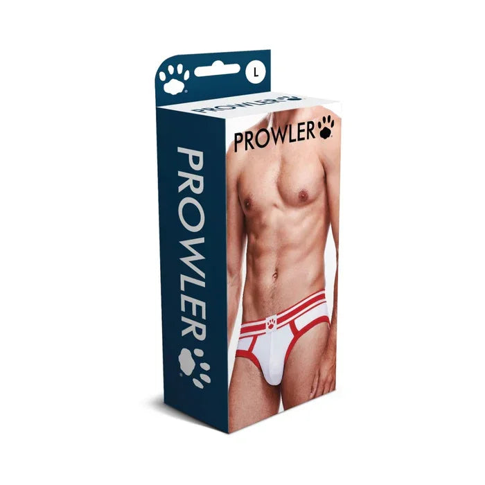 Prowler Brief White/Red