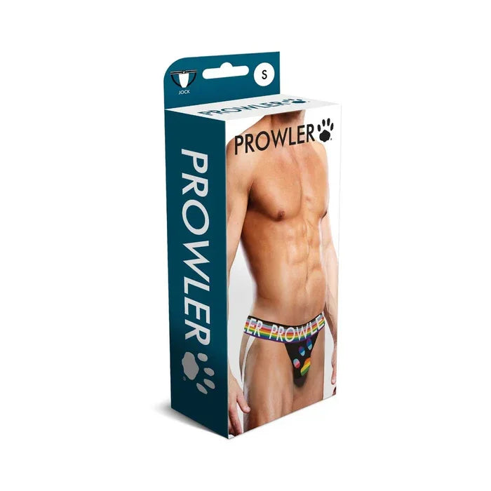 Prowler Black Oversized Paw Jock - Black/Rainbow