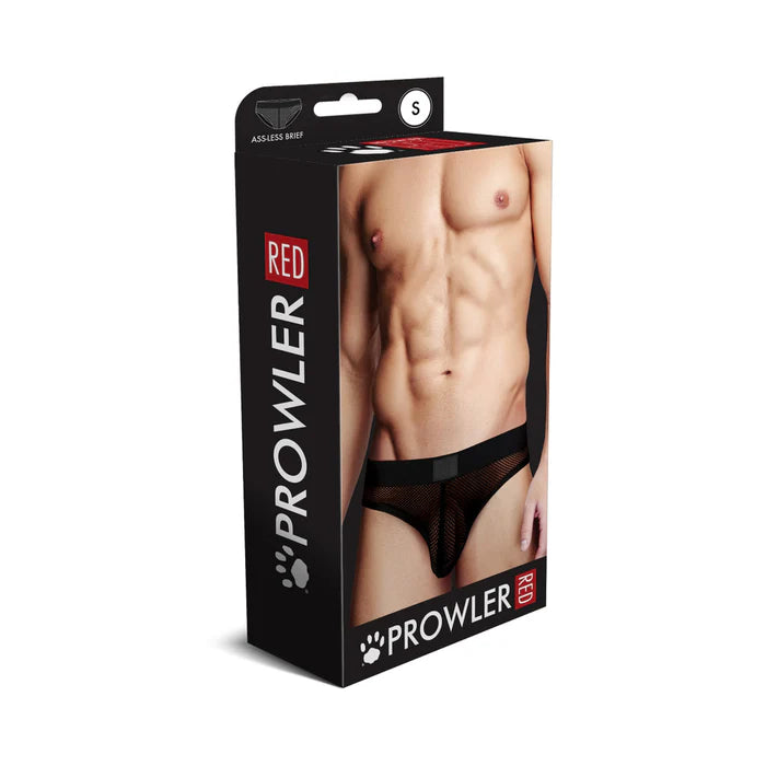 Prowler RED Fishnet Ass-Less Brief - Black