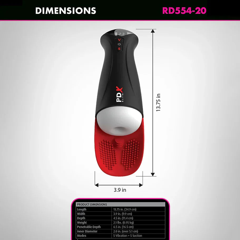 PDX Elite Fap-O-Matic Pro XL Rechargeable Masturbator