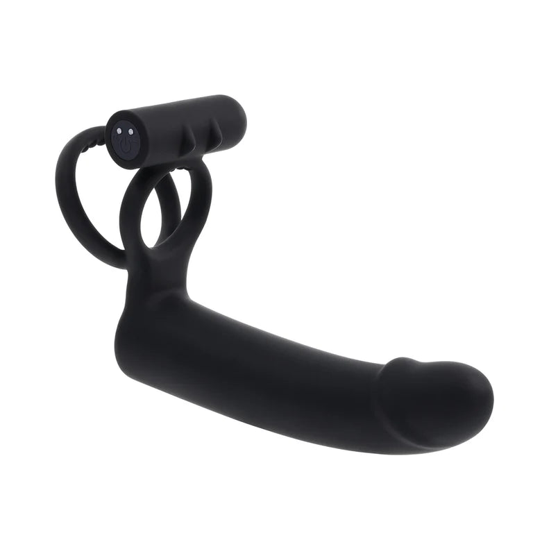 Gender X Full Swing Vibrating Dildo with Dual Ring – Remote Control Silicone
