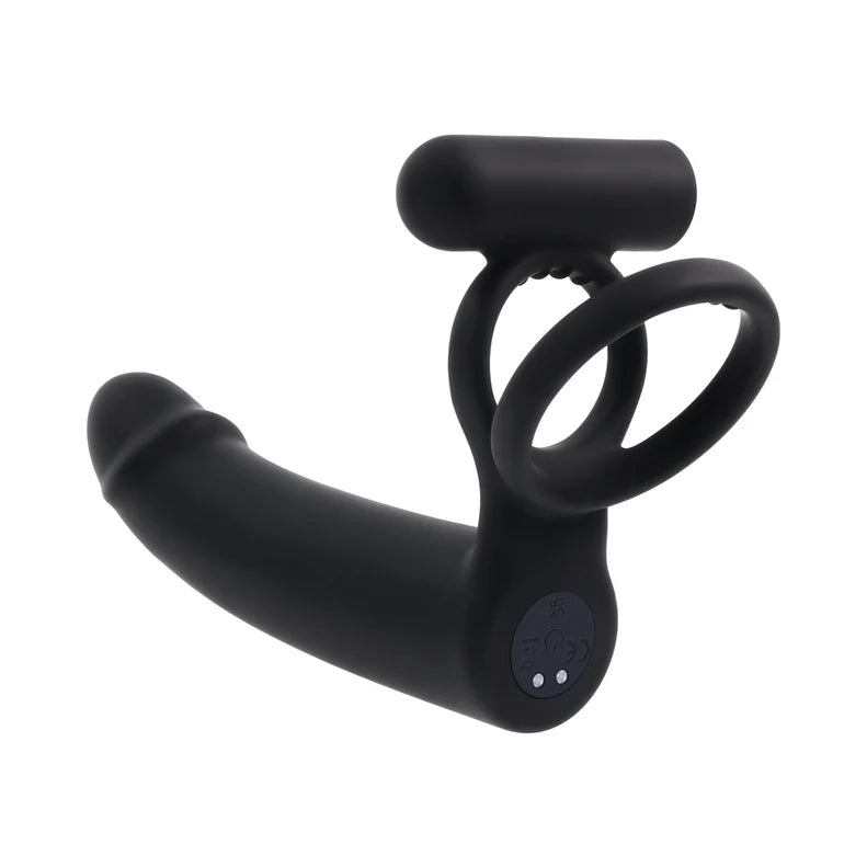 Gender X Full Swing Vibrating Dildo with Dual Ring – Remote Control Silicone