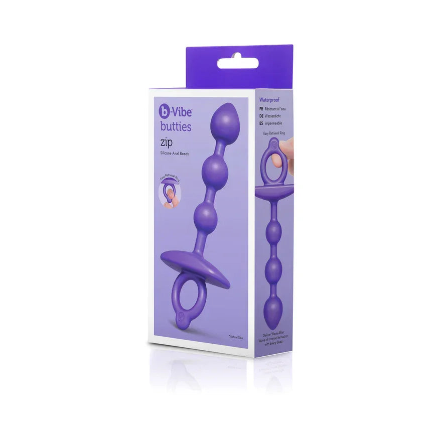 B-Vibe Butties Zip Silicone Anal Beads
