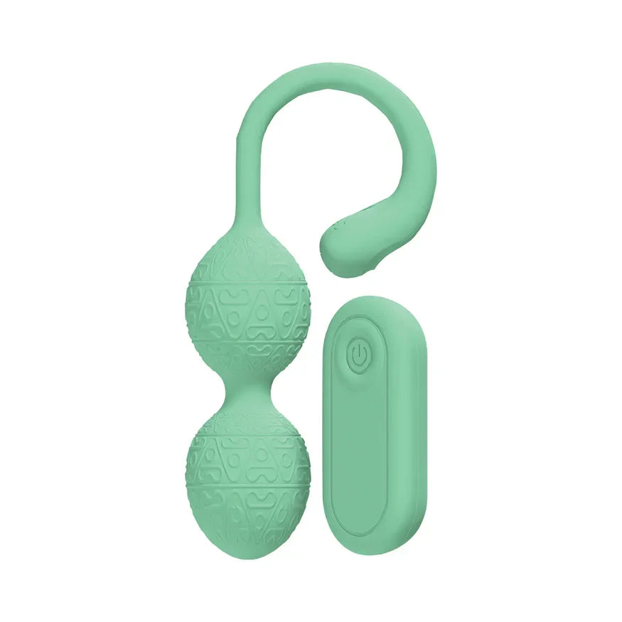 Loveline PelviFit Beads 10 Function Vibrating Rechargeable Silicone Kegel Vibe with Remote Control