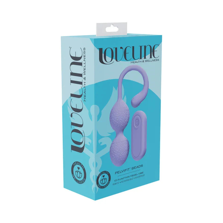 Loveline PelviFit Beads 10 Function Vibrating Rechargeable Silicone Kegel Vibe with Remote Control