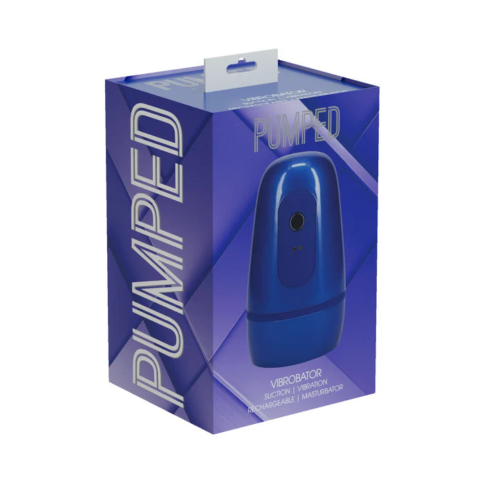 Pumped Vibrobator Pressure Suction 9 Function Vibrating Rechargeable Masturbator