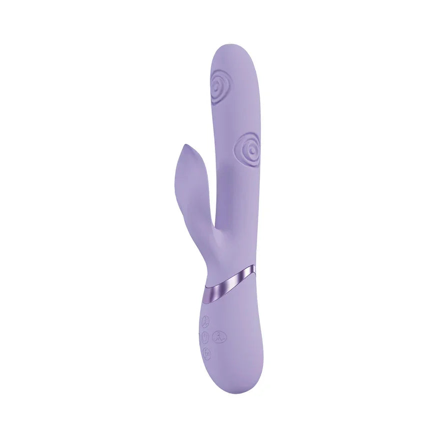 Vive Fronda Silicone Rechargeable Triple Motor G-Spot Vibrating and Tapping Leaf Clit Stimulator