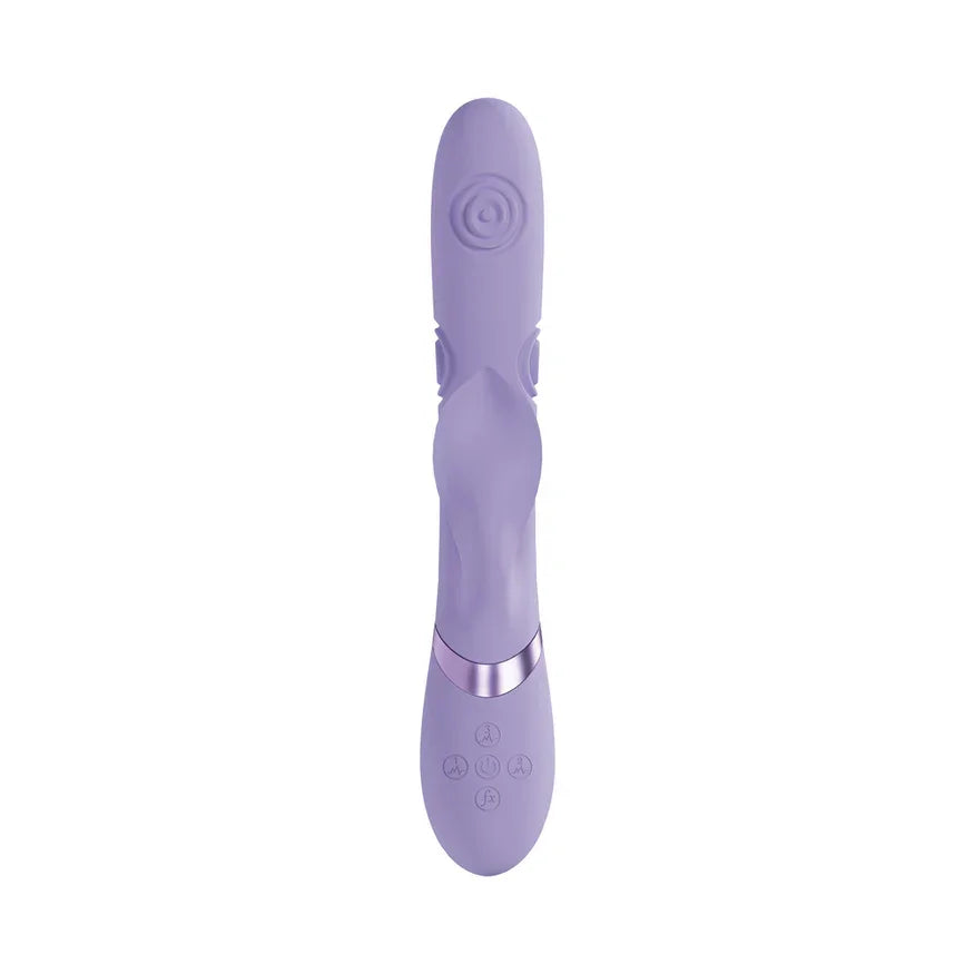 Vive Fronda Silicone Rechargeable Triple Motor G-Spot Vibrating and Tapping Leaf Clit Stimulator