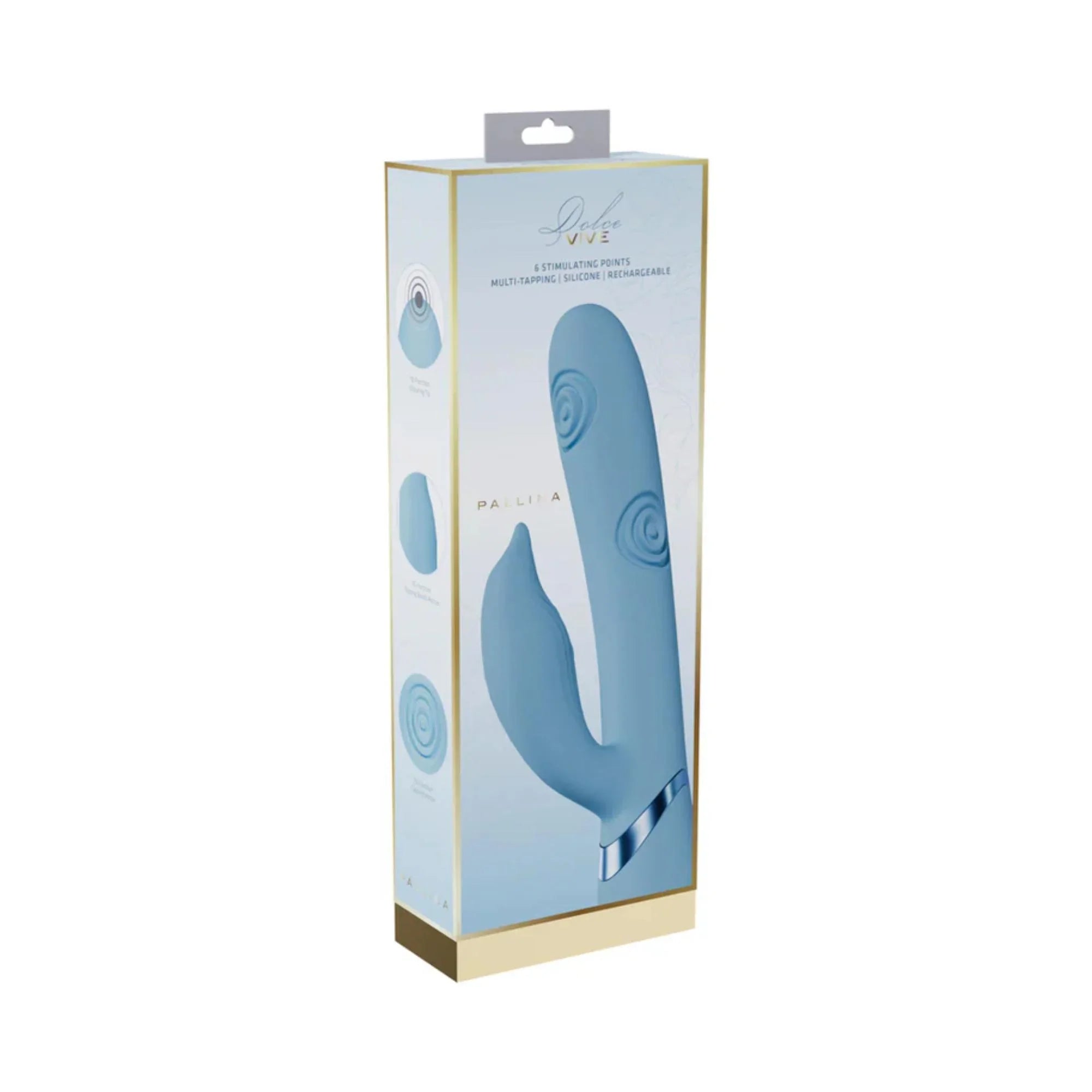 VIVE Pallina Rechargeable Silicone Triple Motor G-Spot VIbrating and Tapping Beads Clit Stimulator