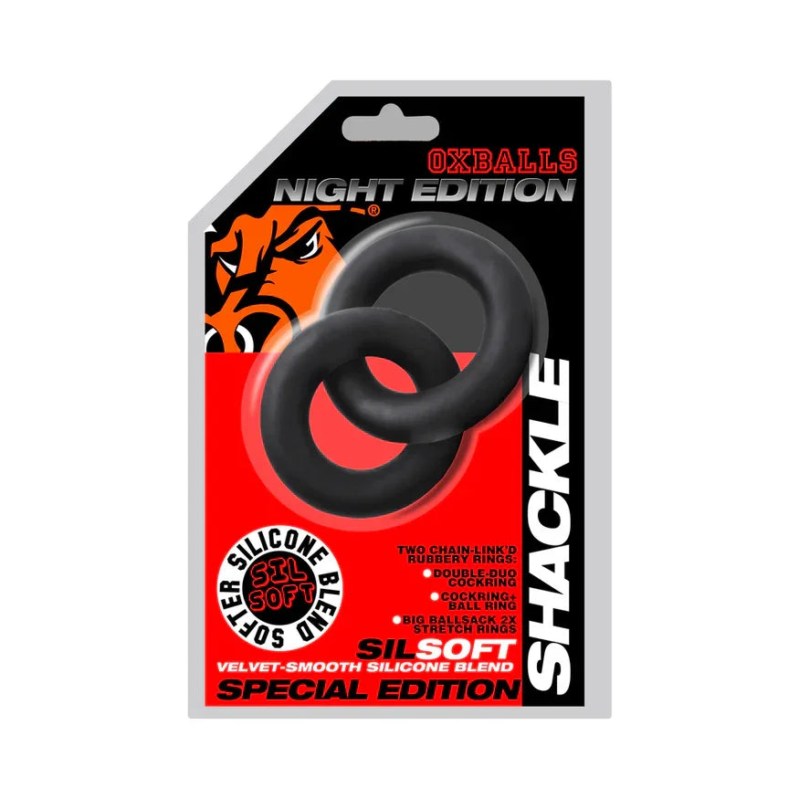 Oxballs Shackle Chained Linked Cock N Ball Rings Night Edition