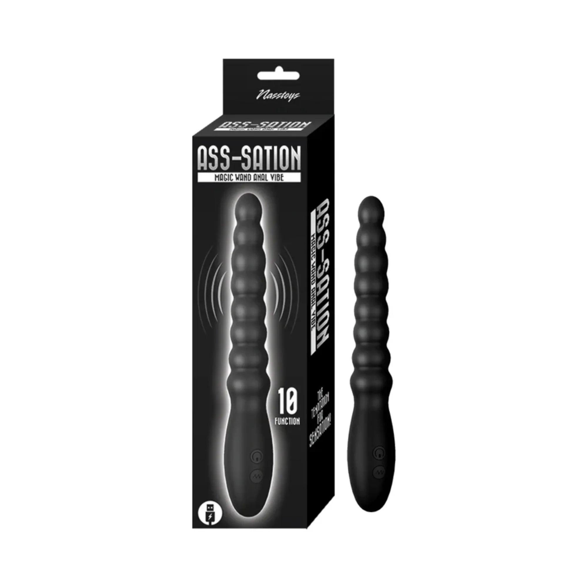 Ass-Sation Magic Wand Rechargeable Silicone Anal Vibrator