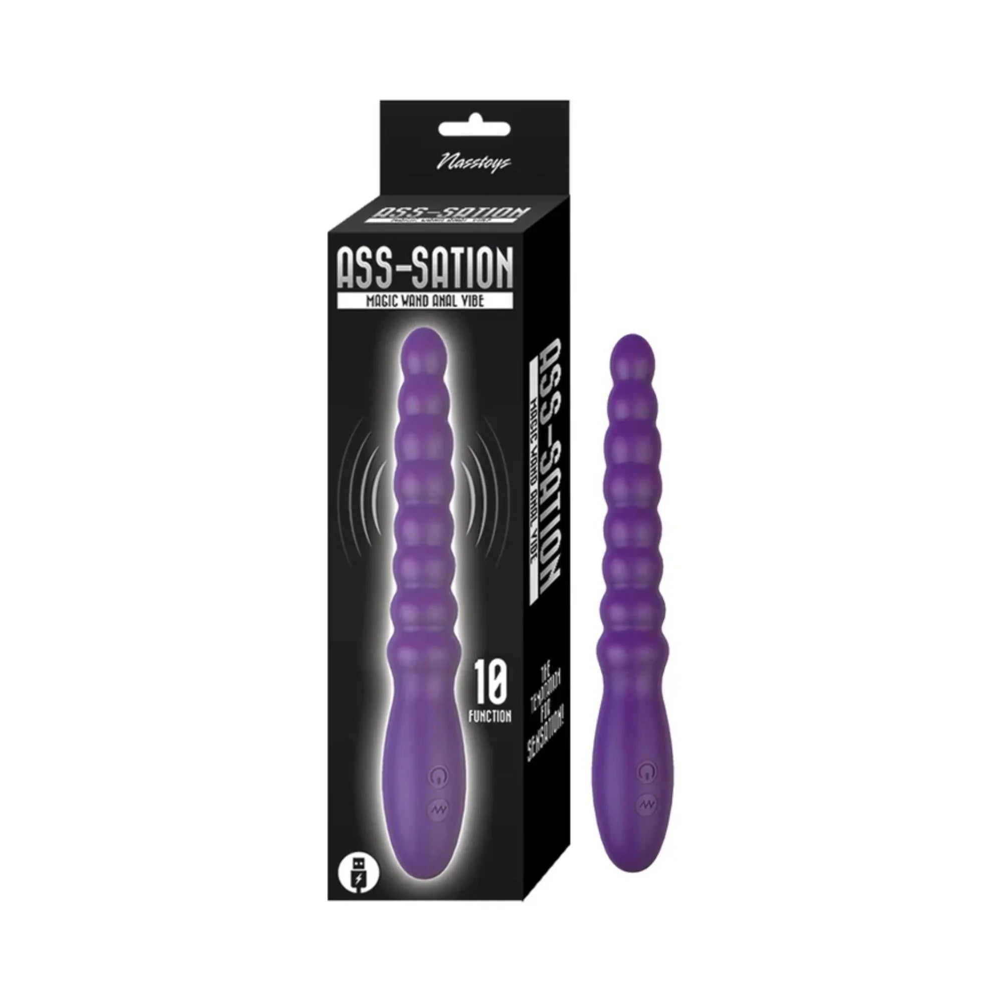 Ass-Sation Magic Wand Rechargeable Silicone Anal Vibrator
