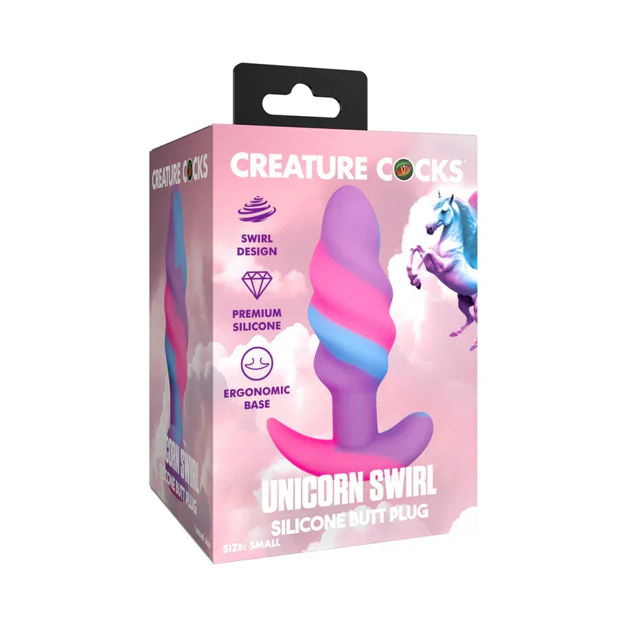 Creature Cocks Unicorn Swirl Silicone Butt Plug